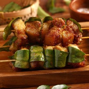 Thịt nướng lá móc mật